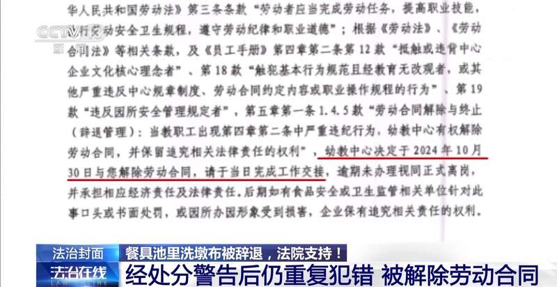 池里洗墩布被辞退 法院：支持！儿童安全重于一切PG电子麻将胡了2模拟器一名厨工在幼儿园洗碗(图12)